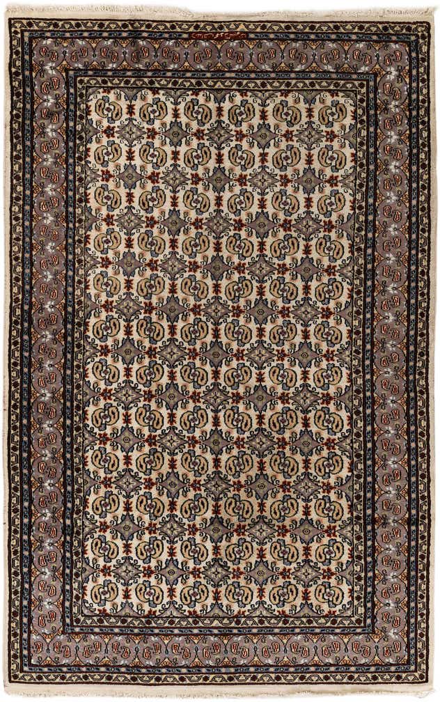 4' x 6' 4 Hand Knotted Mood Oriental Wool Rug
