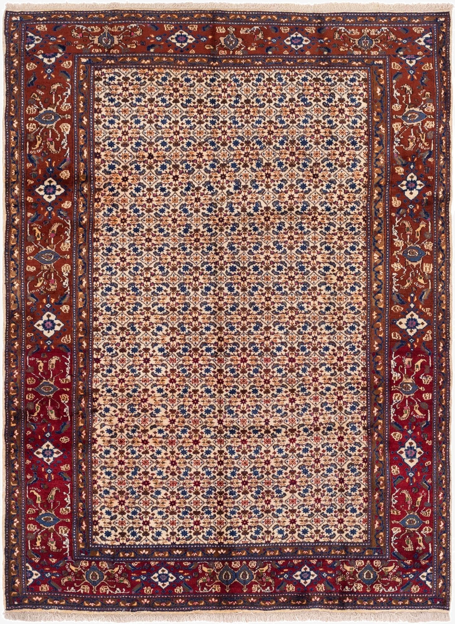 6' 9 x 9' 2  Hand Knotted Mood Persian Wool Rug