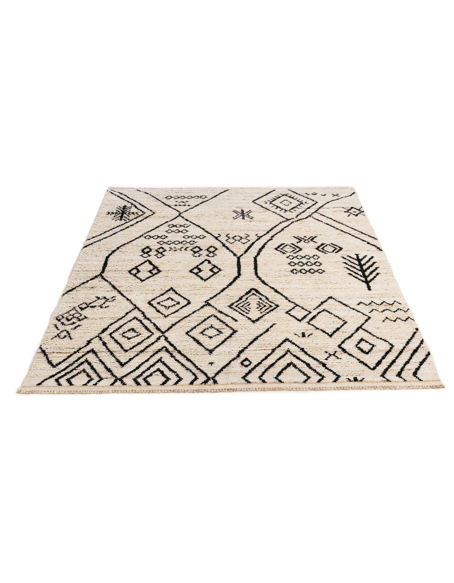 5' 7 x 7' 11 Hand Knotted Moroccan Wool Rug