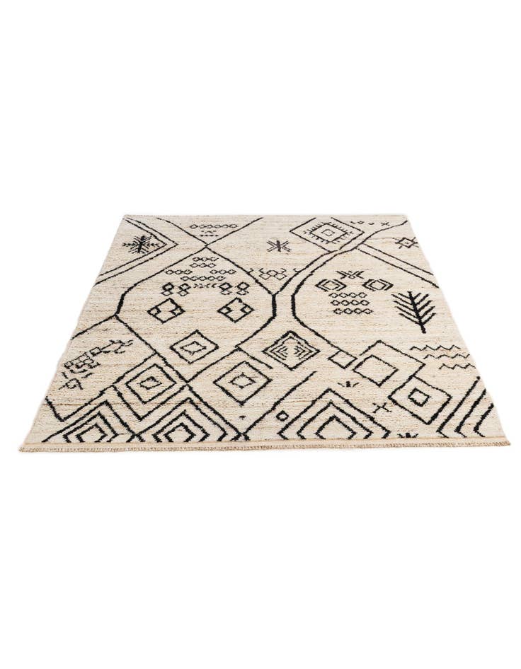 Detail image of 5' 7 x 7' 11 Hand Knotted Moroccan Wool Rug