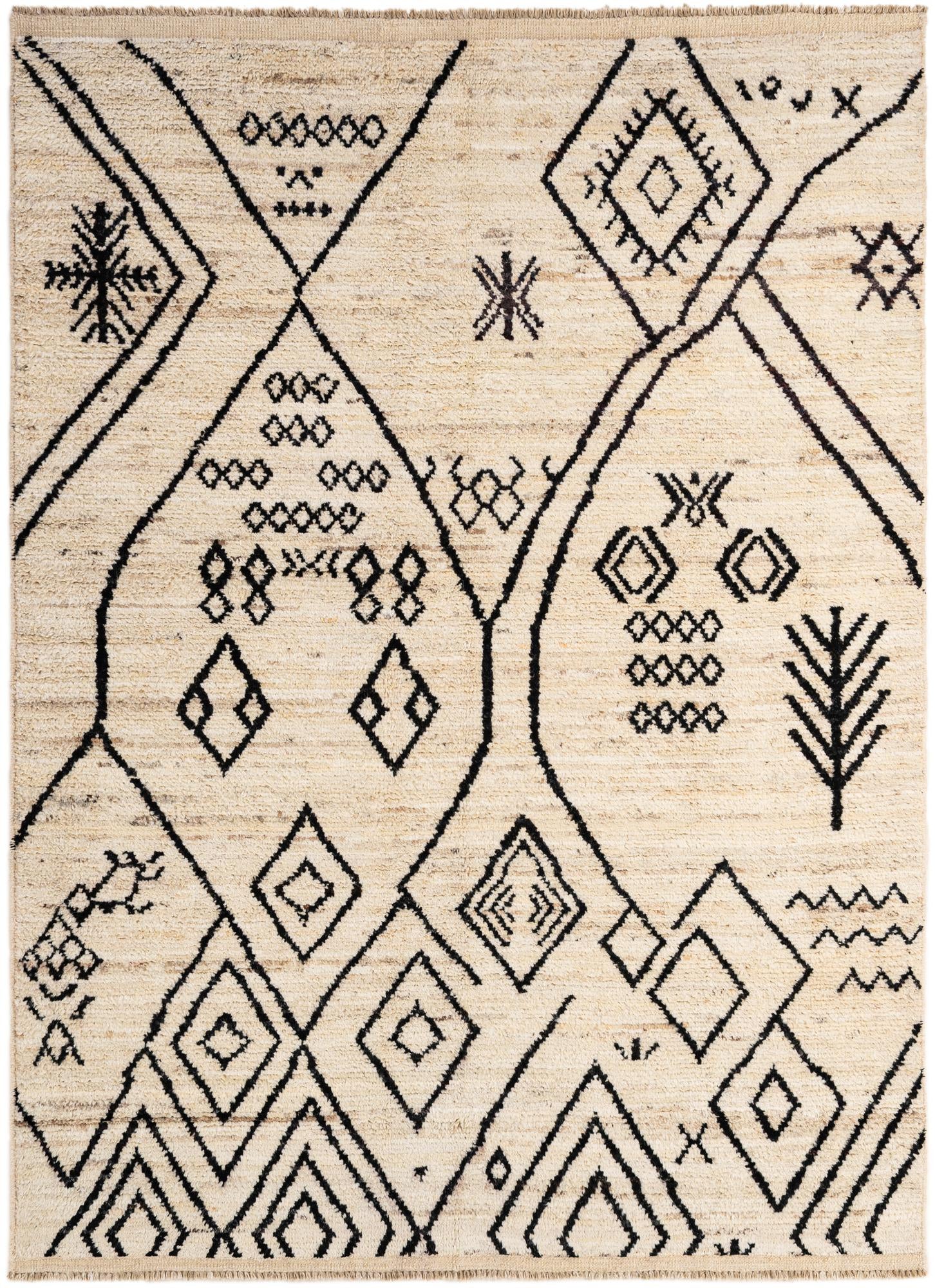 5' 7 x 7' 11 Hand Knotted Moroccan Wool Rug