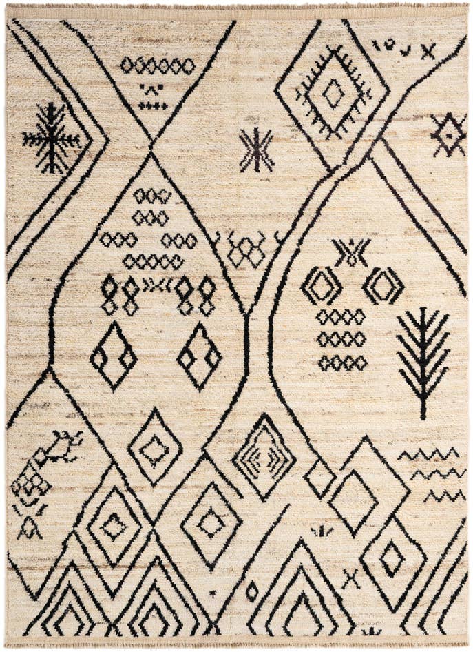 Detail image of 5' 7 x 7' 11 Hand Knotted Moroccan Wool Rug