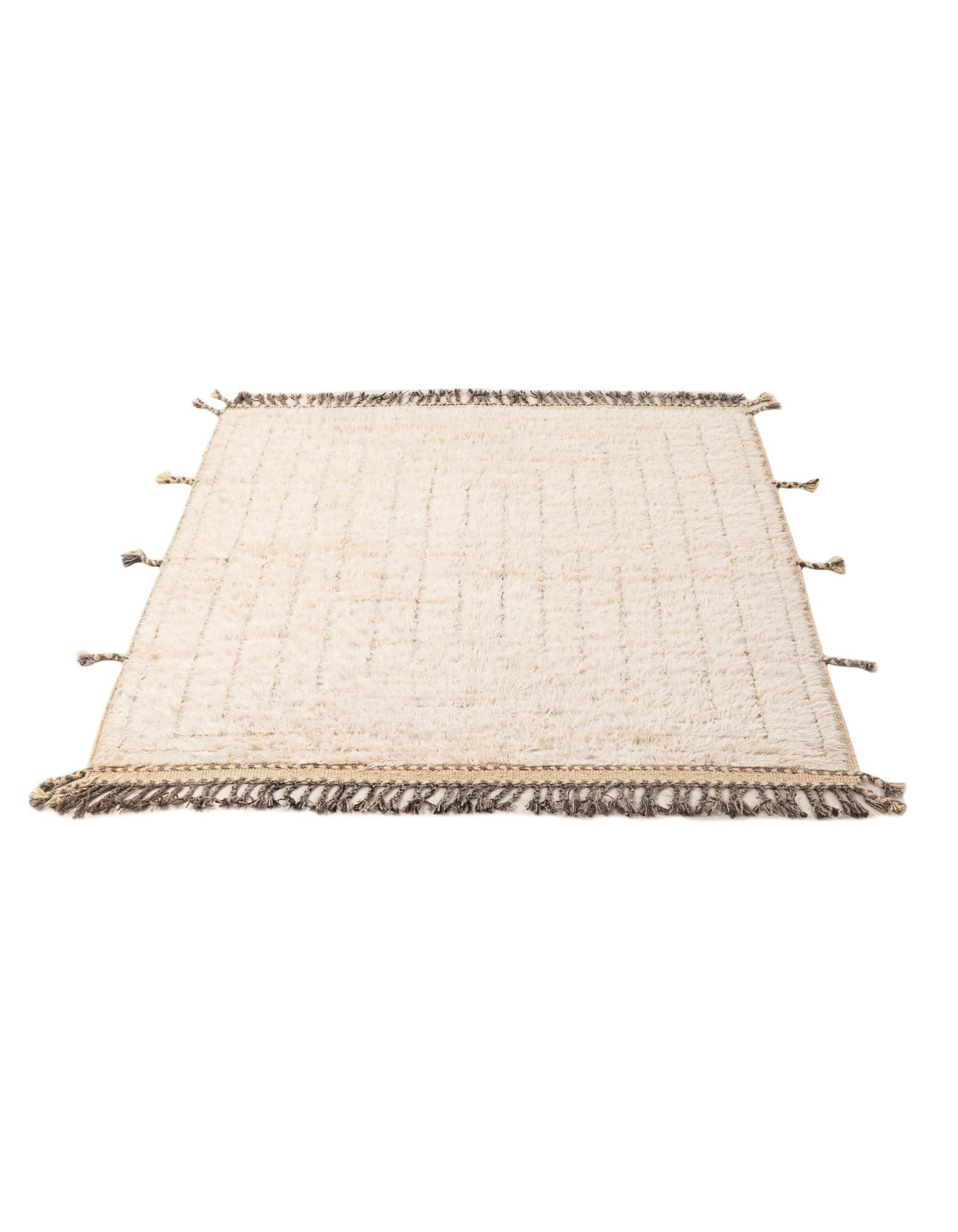 5' 4 x 6' 8 Hand Knotted Moroccan Wool Rug