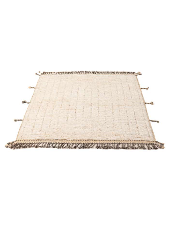 5' 4 x 6' 8 Hand Knotted Moroccan Wool Rug