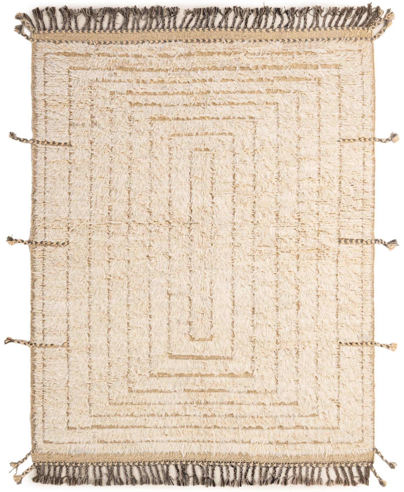 5' 4 x 6' 8 Hand Knotted Moroccan Wool Rug