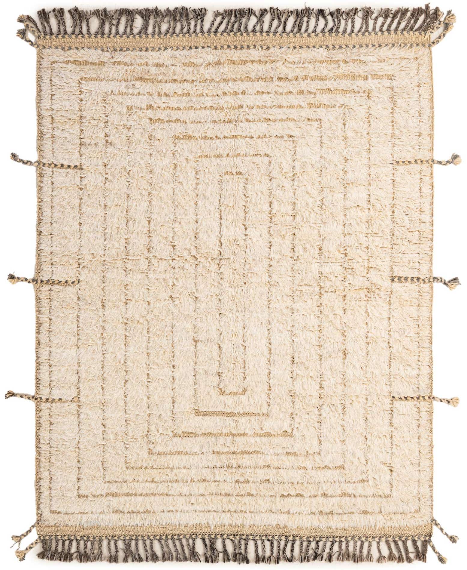 5' 4 x 6' 8 Hand Knotted Moroccan Wool Rug