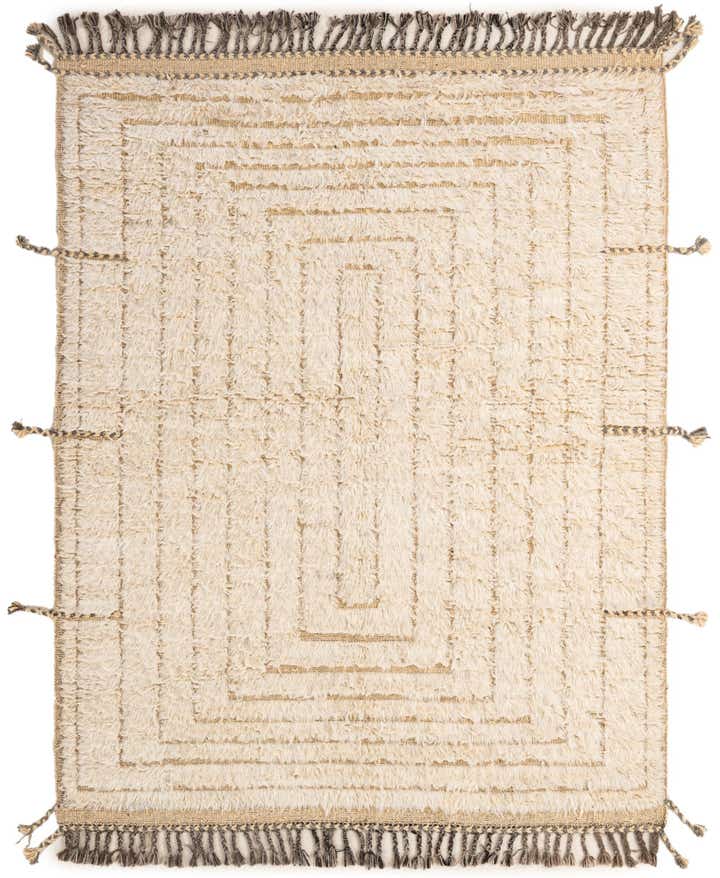 5' 4 x 6' 8 Hand Knotted Moroccan Wool Rug