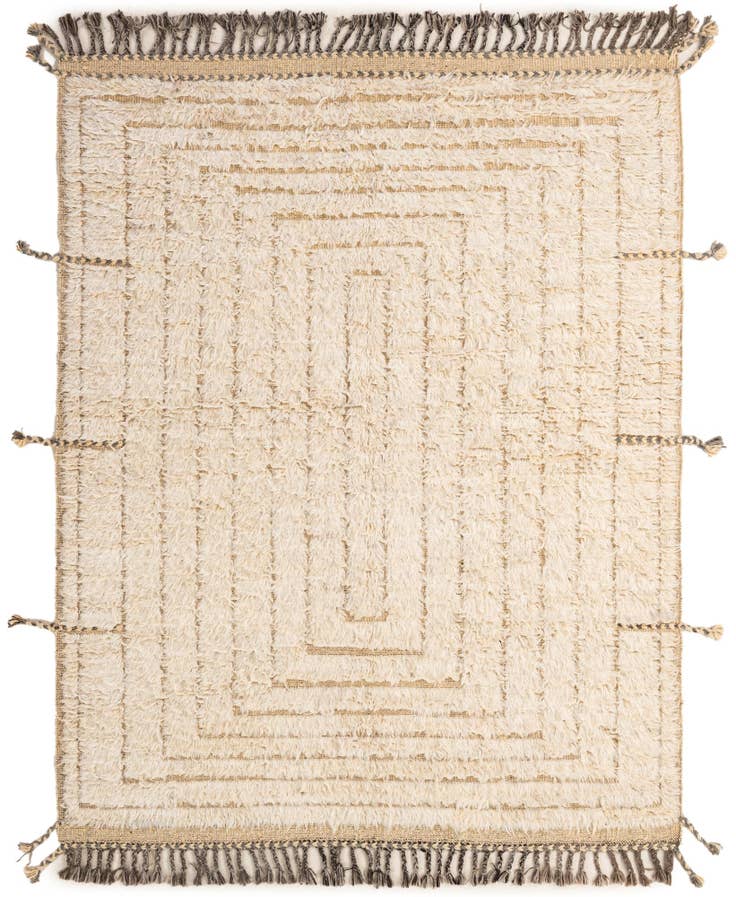 Detail image of 5' 4 x 6' 8 Hand Knotted Moroccan Wool Rug