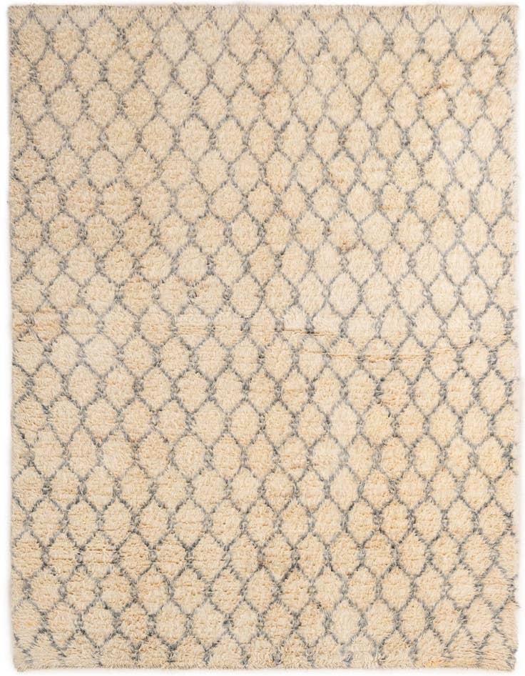 Detail image of 5' 3 x 7' 6 Hand Knotted Moroccan Wool Rug