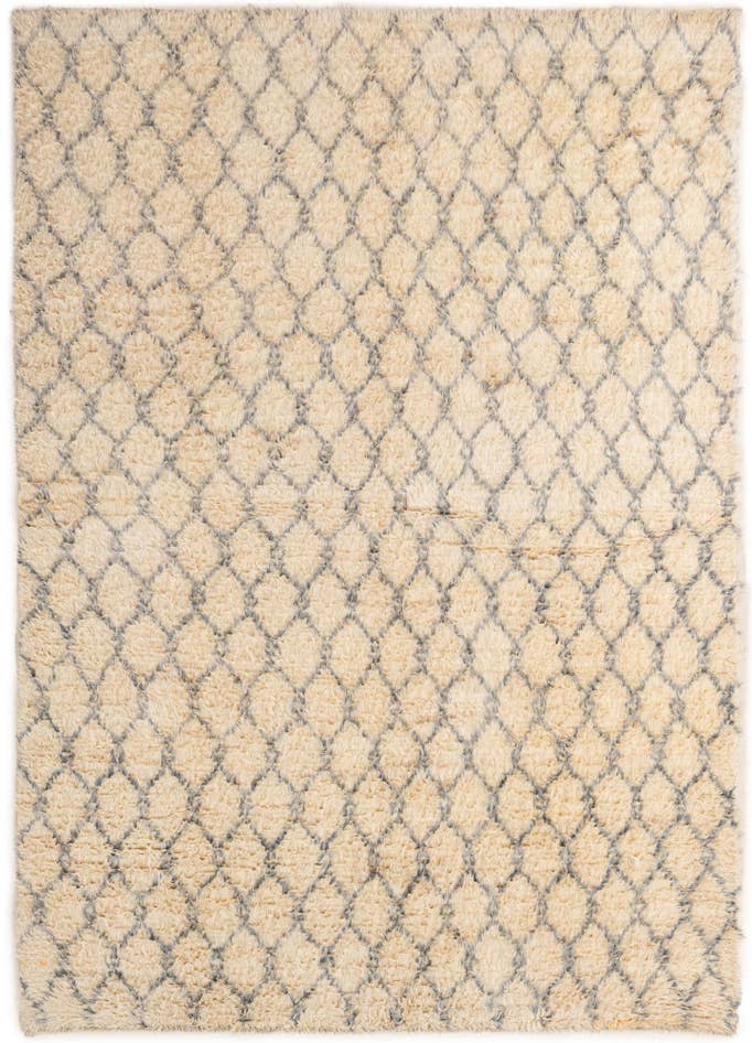 Detail image of 5' 3 x 7' 6 Hand Knotted Moroccan Wool Rug