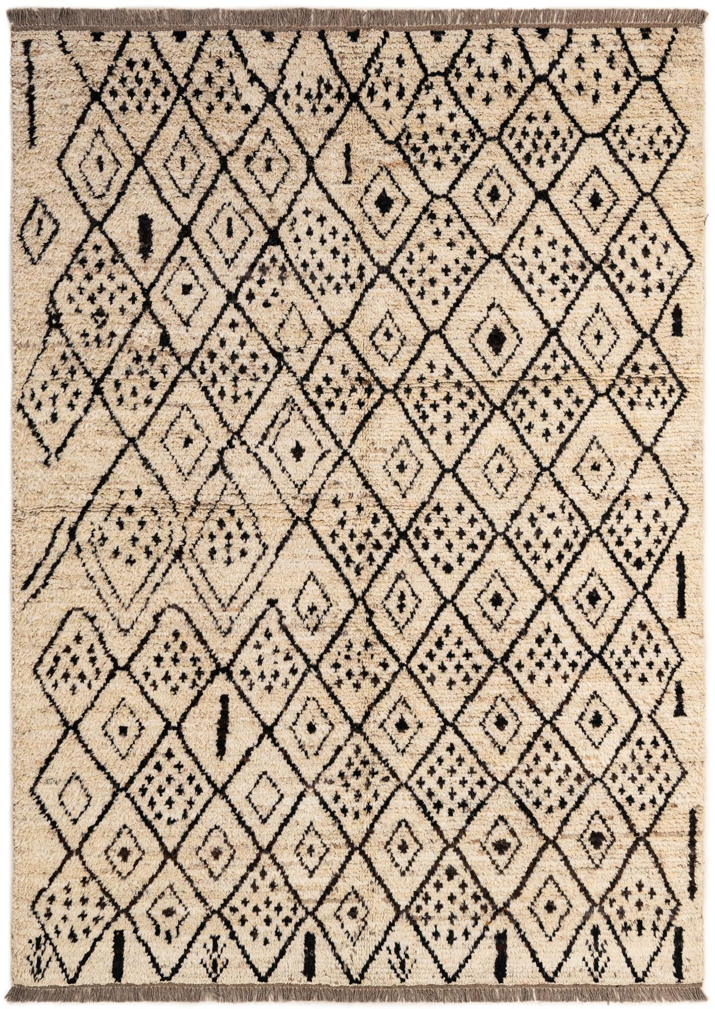 5' 6 x 7' 4 Hand Knotted Moroccan Wool Rug