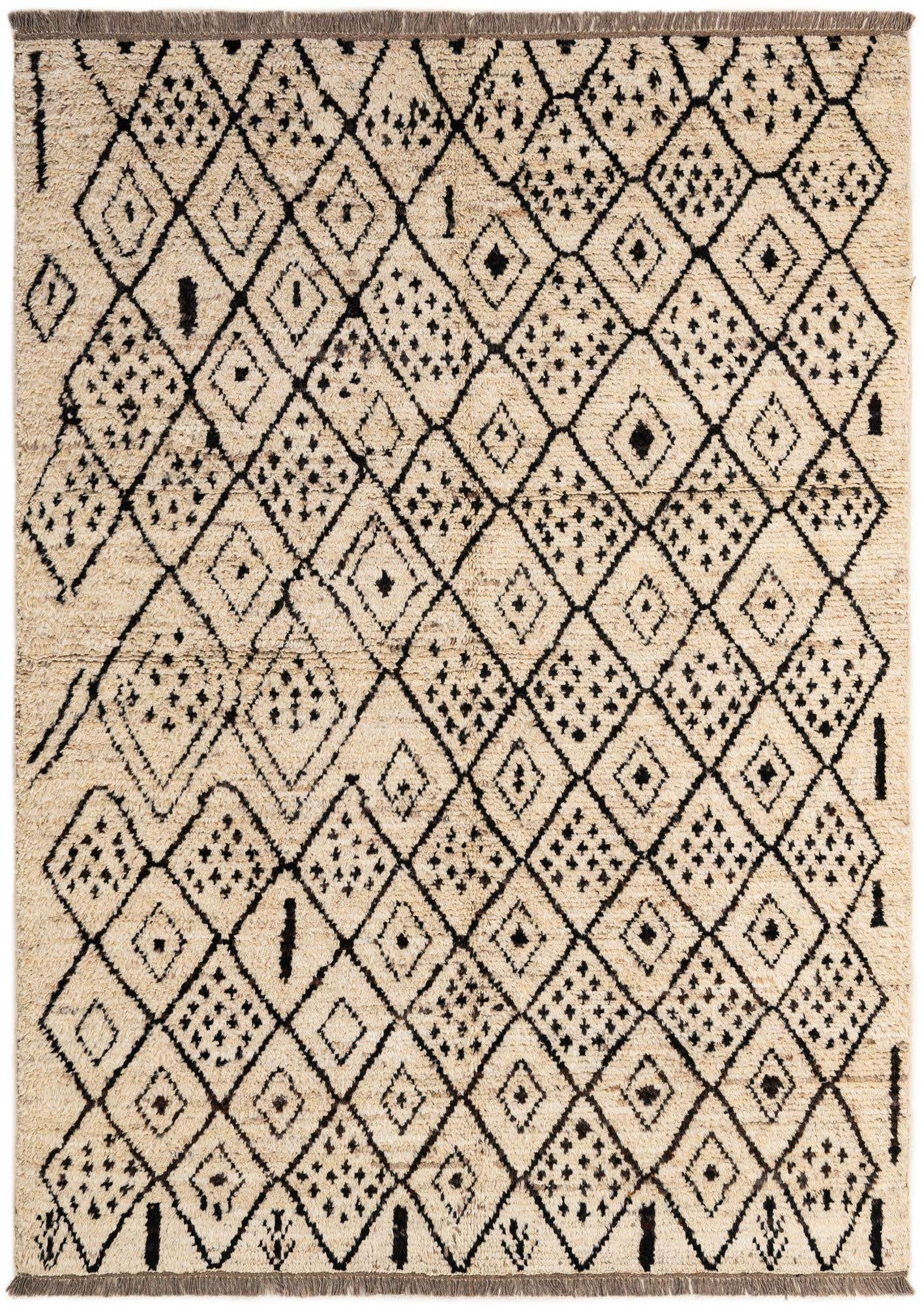 5' 6 x 7' 4 Hand Knotted Moroccan Wool Rug