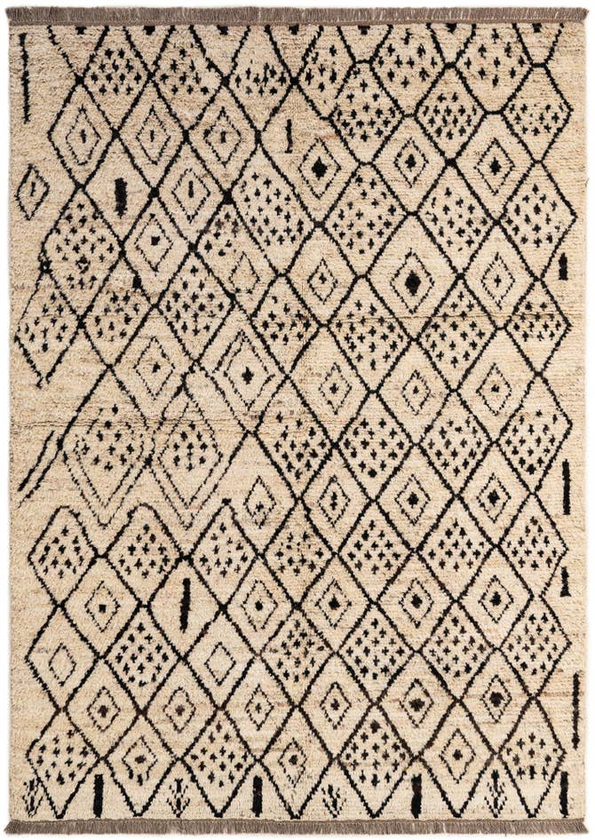 Detail image of 5' 6 x 7' 4 Hand Knotted Moroccan Wool Rug