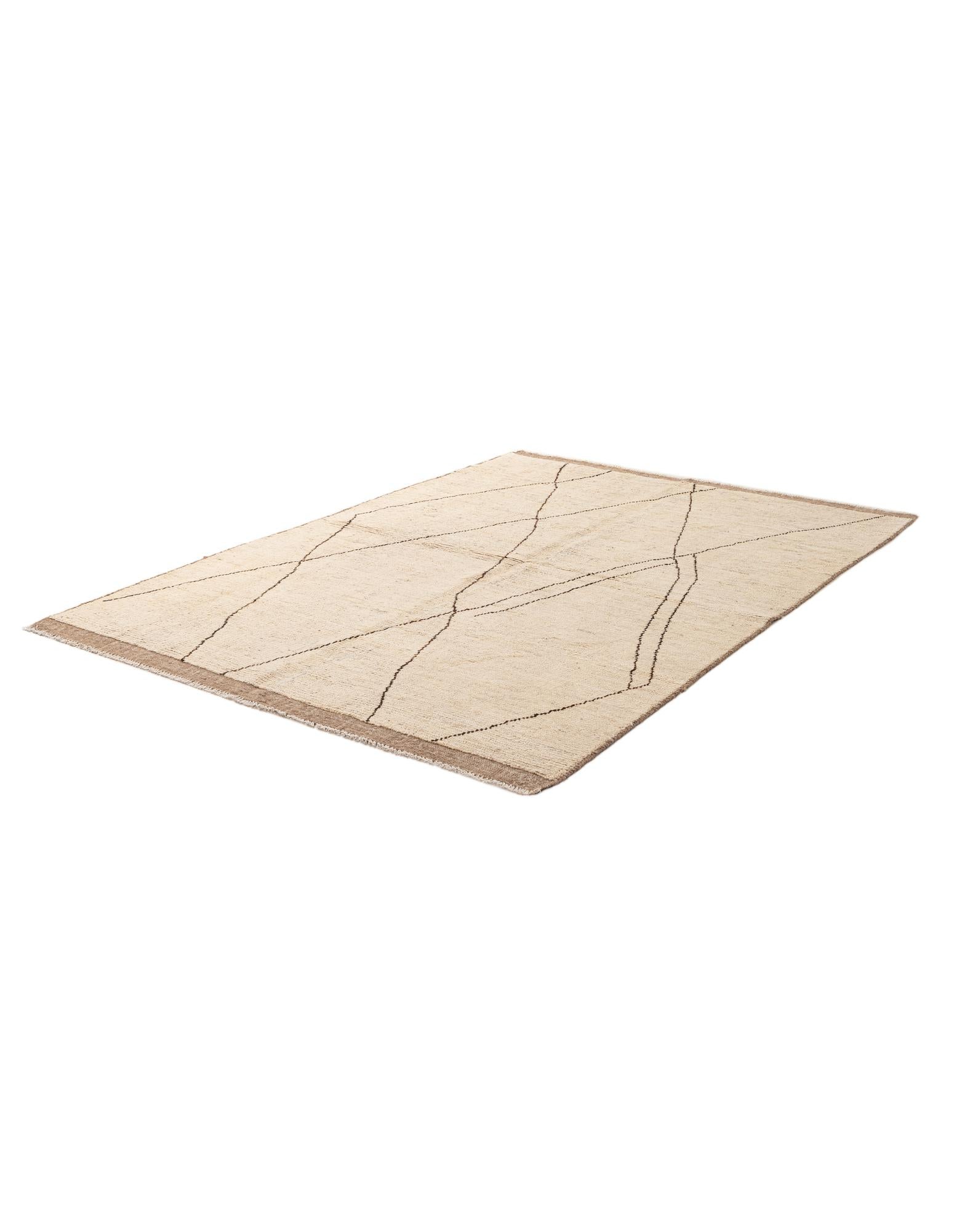 5' 8 x 8' Hand Knotted Moroccan Wool Rug