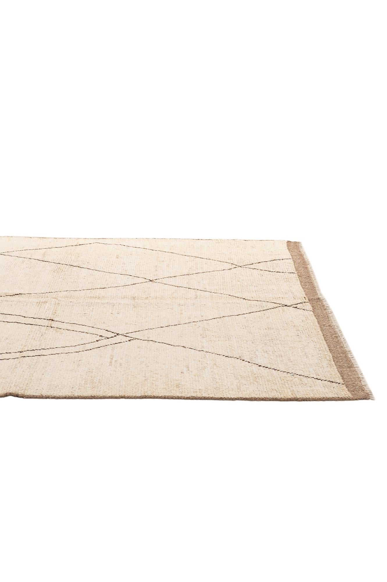 5' 8 x 8' Hand Knotted Moroccan Wool Rug