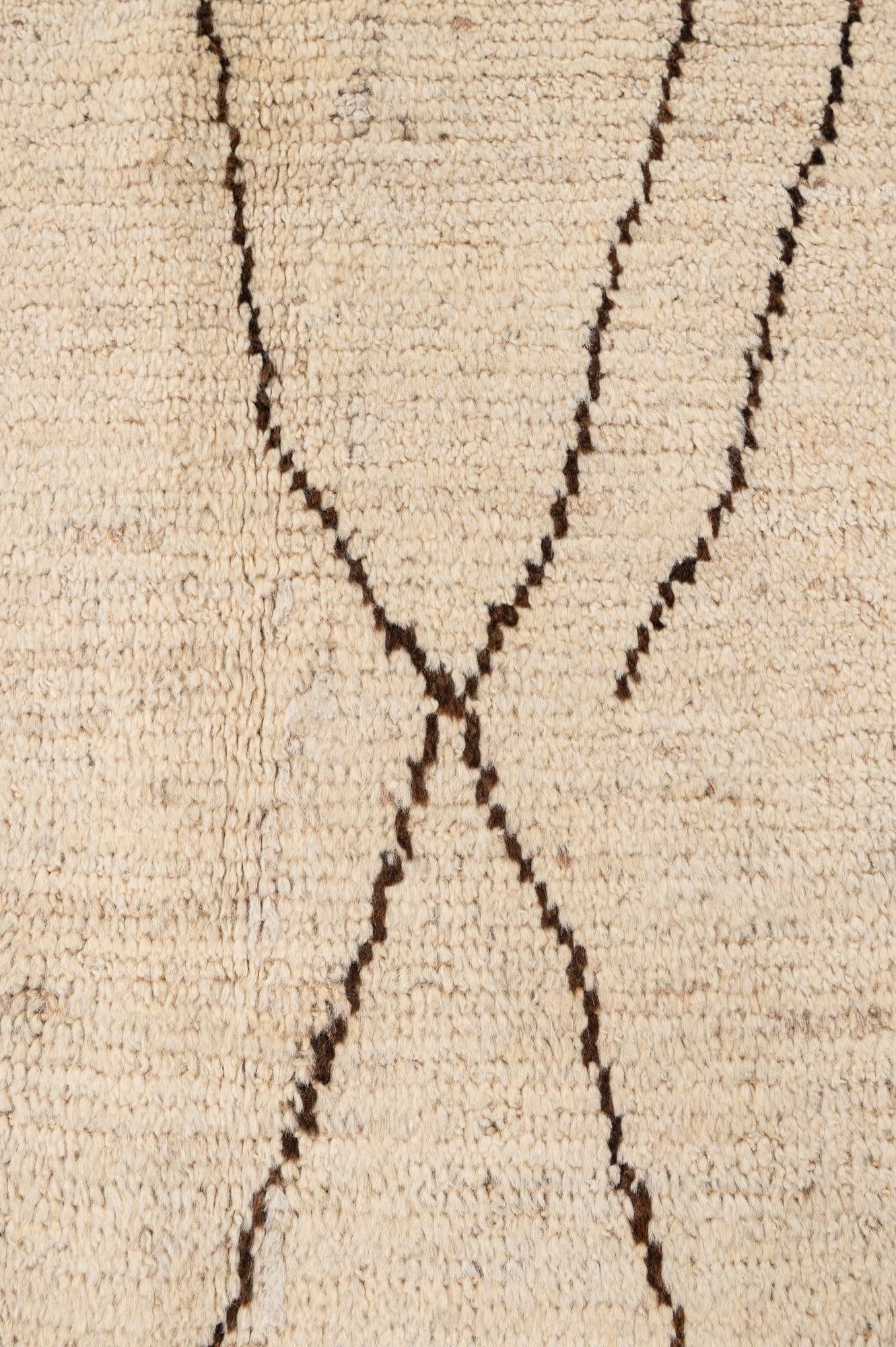 5' 8 x 8' Hand Knotted Moroccan Wool Rug