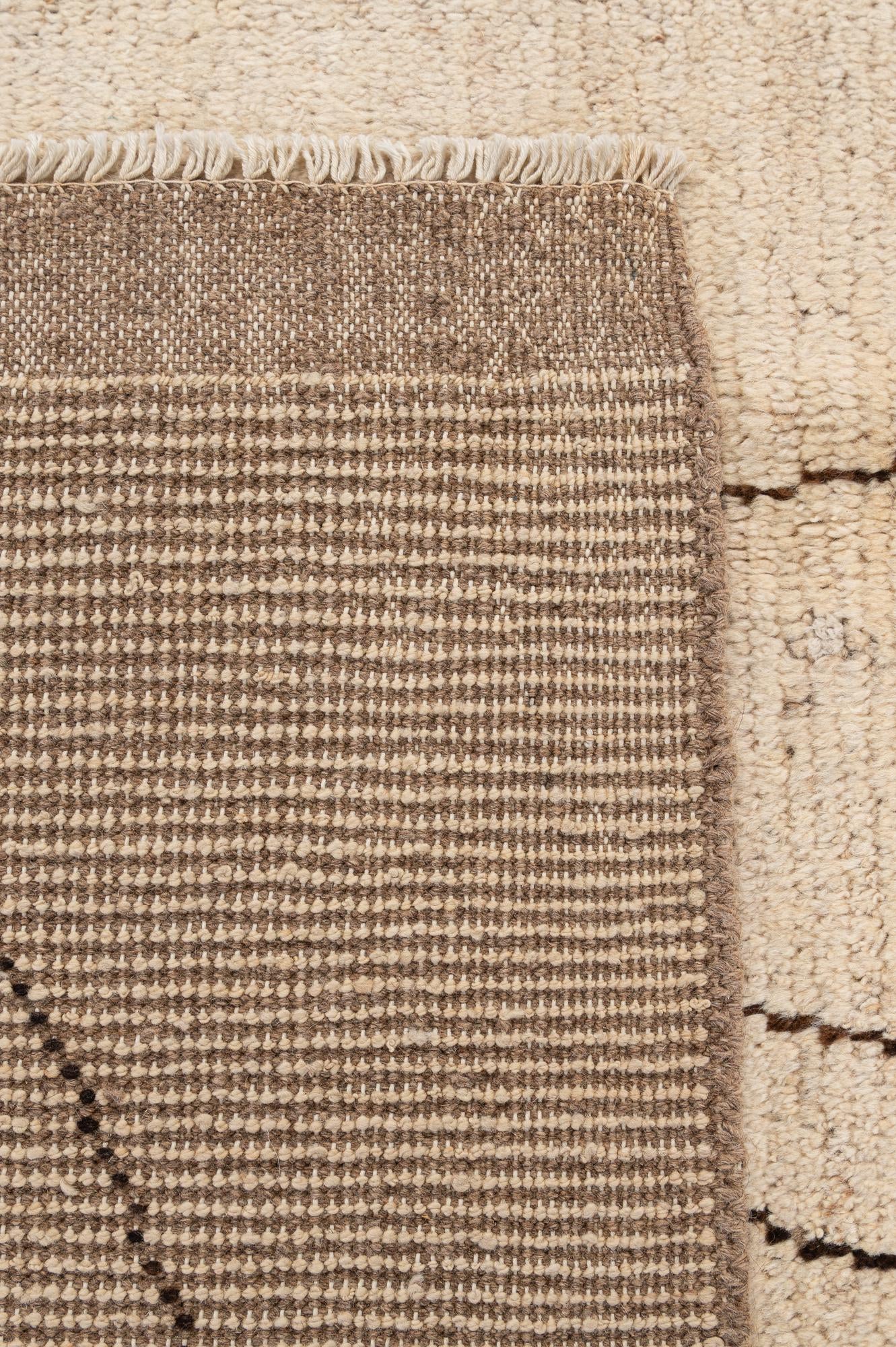 5' 8 x 8' Hand Knotted Moroccan Wool Rug