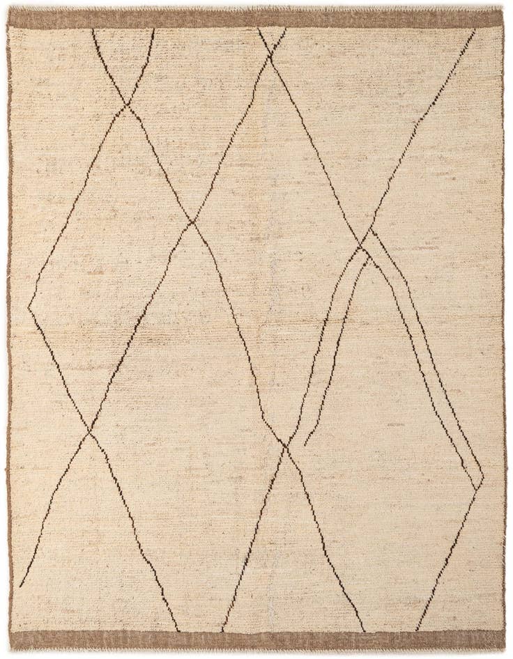 Detail image of 5' 8 x 8' Hand Knotted Moroccan Wool Rug