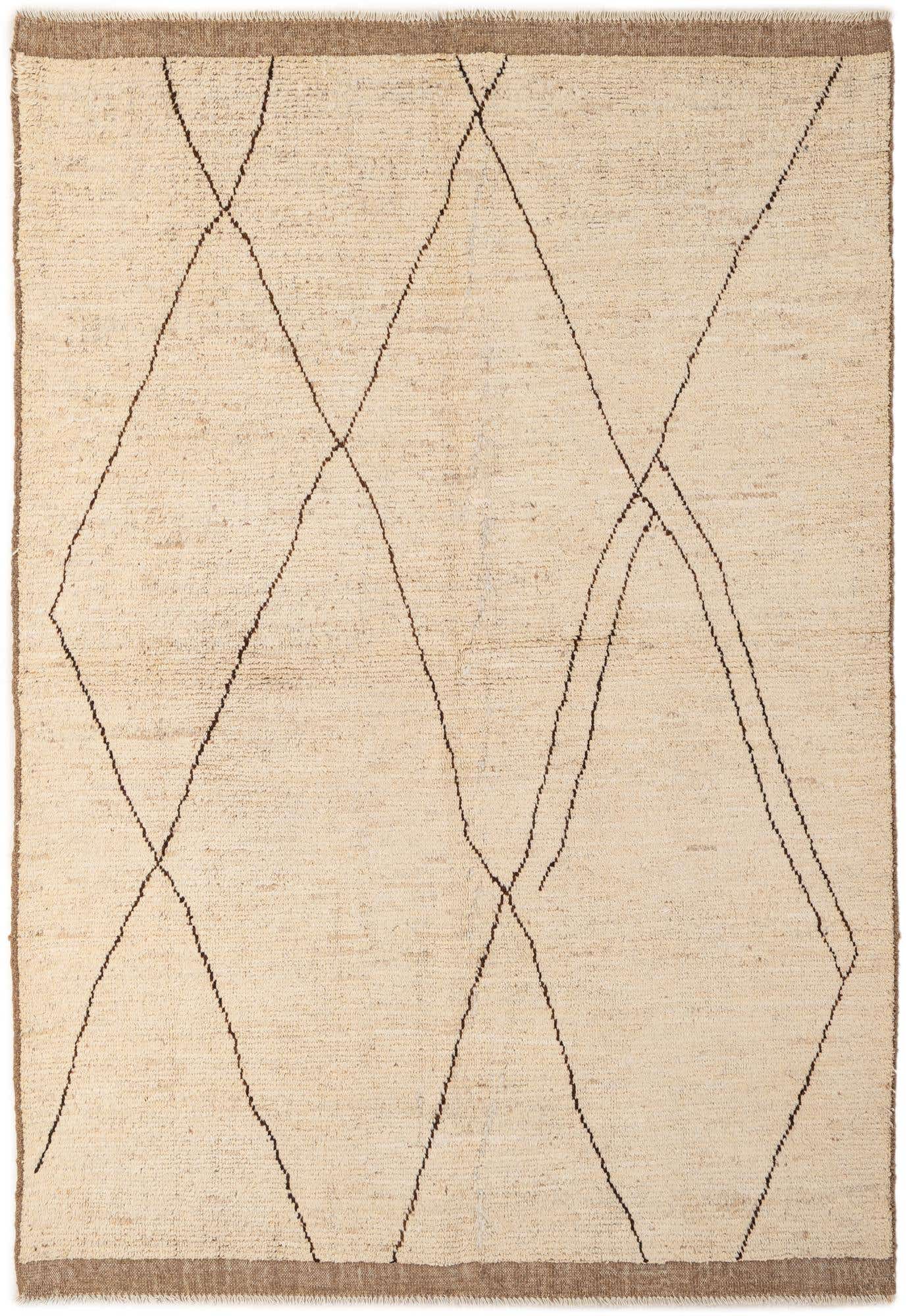 5' 8 x 8' Hand Knotted Moroccan Wool Rug