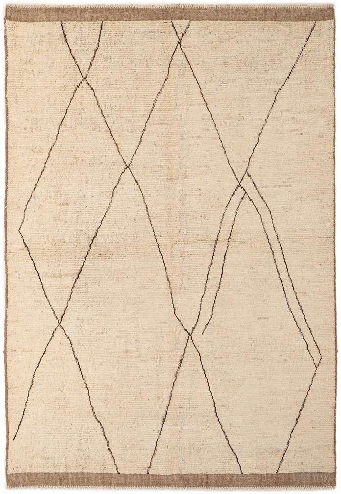 5' 8 x 8' Hand Knotted Moroccan Wool Rug