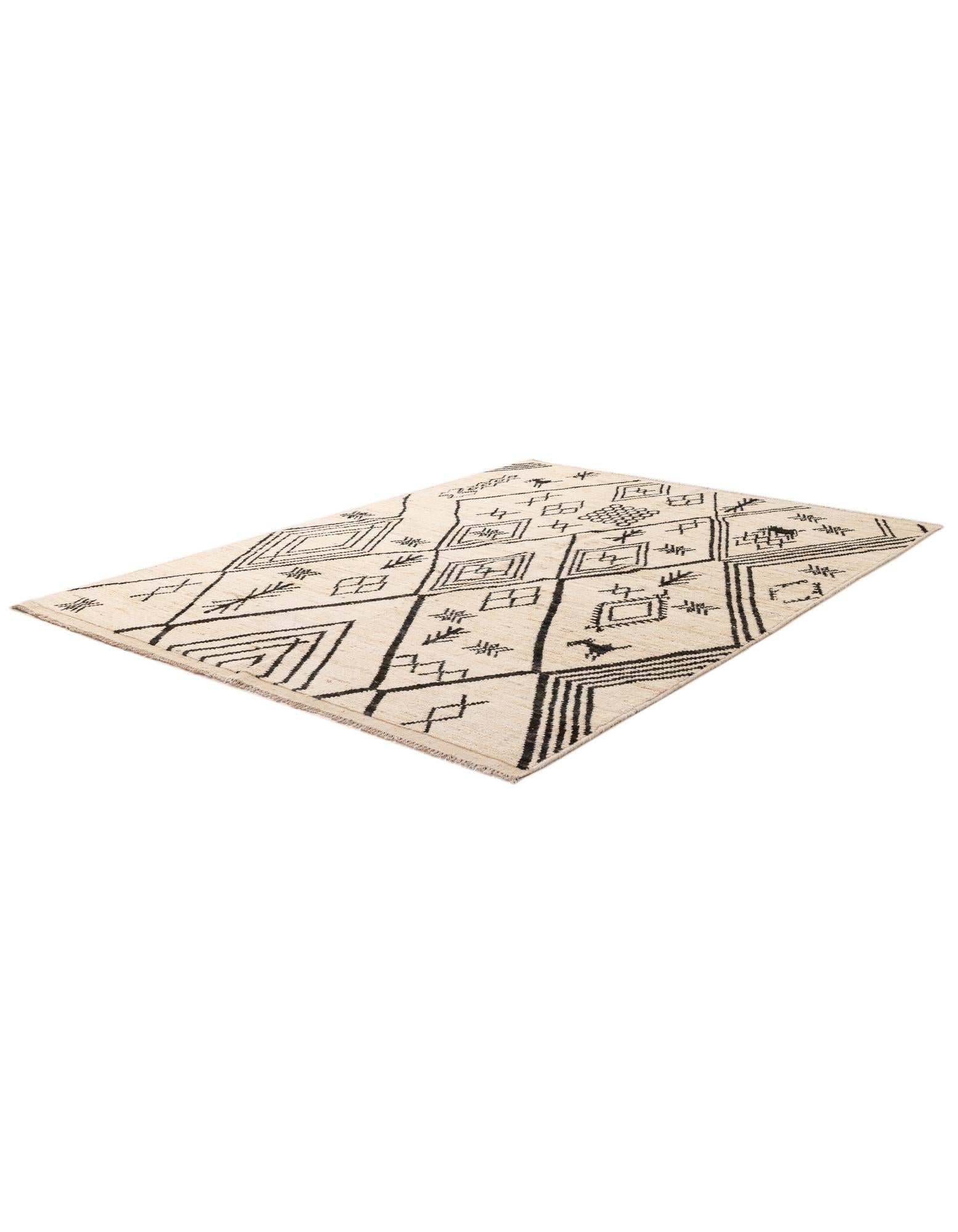 5' 9 x 8' Hand Knotted Moroccan Wool Rug