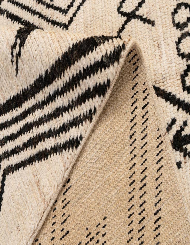 Detail image of 5' 9 x 8'  Hand Knotted Moroccan Wool Rug