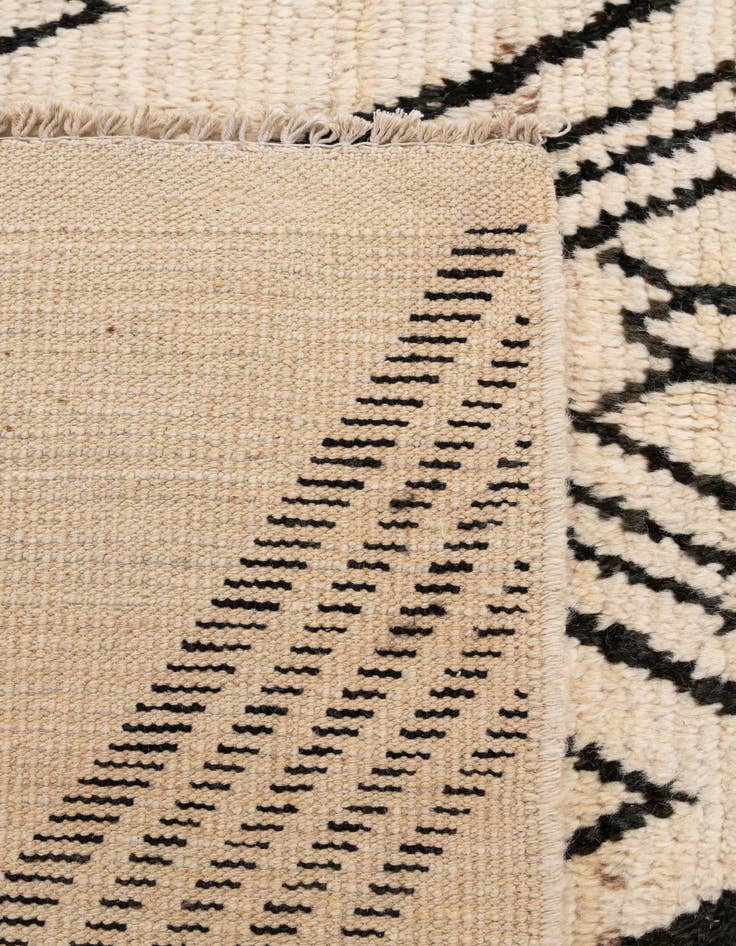 Detail image of 5' 9 x 8'  Hand Knotted Moroccan Wool Rug