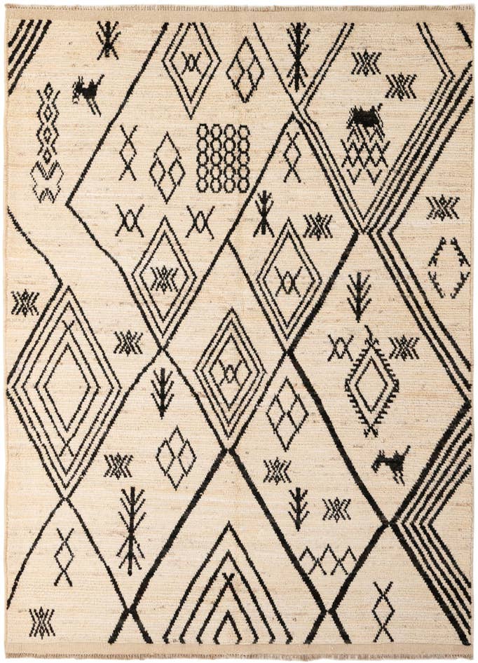 Detail image of 5' 9 x 8' Hand Knotted Moroccan Wool Rug