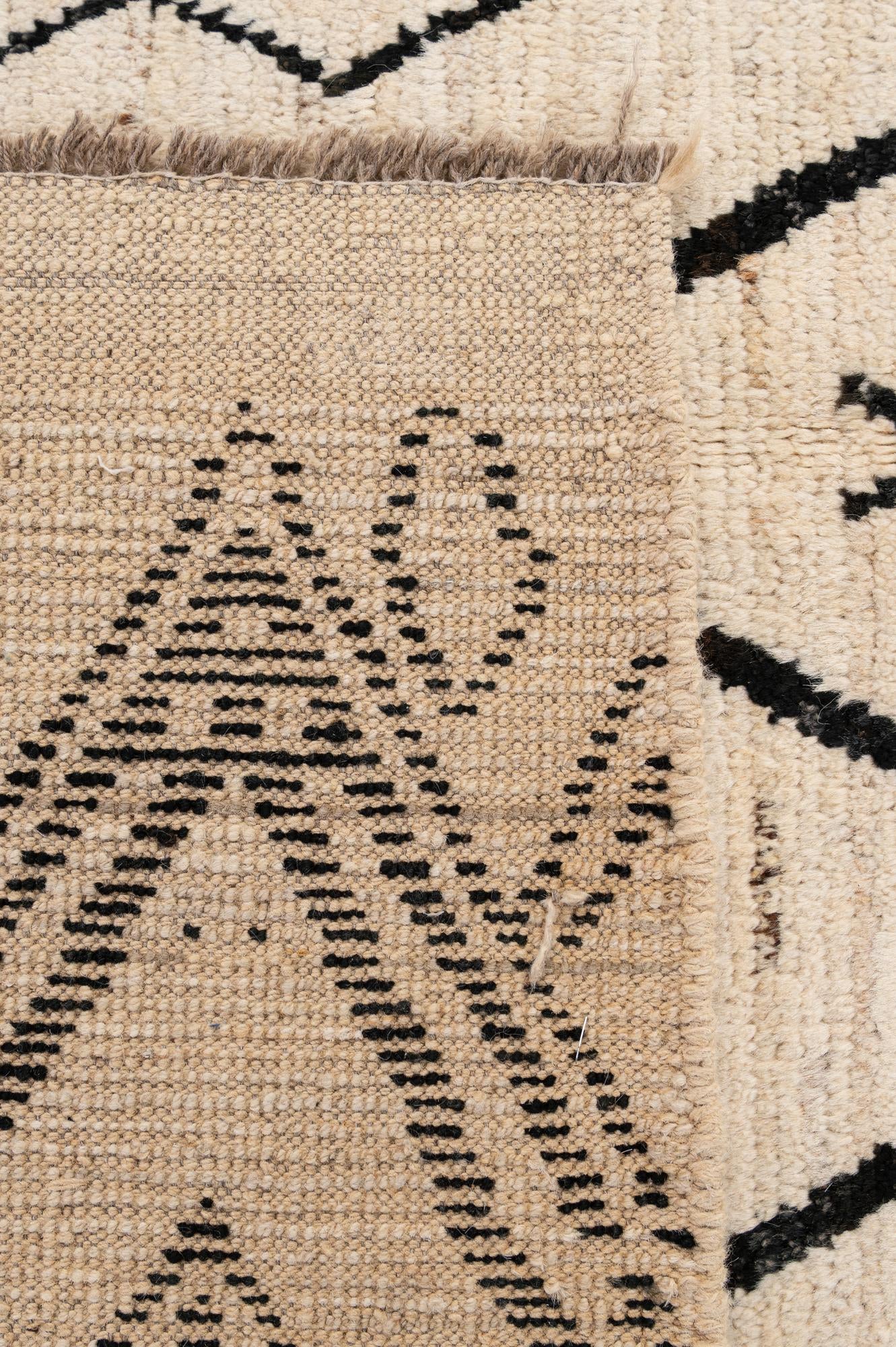 5' 10 x 8' 5 Hand Knotted Moroccan Wool Rug