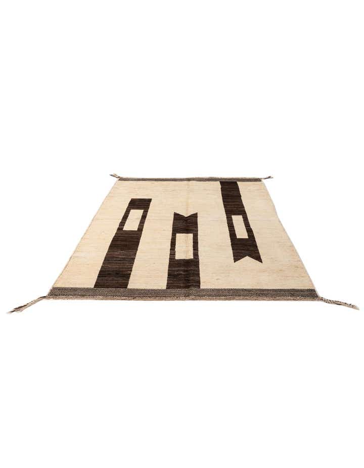 5' 8 x 8' 2 Hand Knotted Moroccan Wool Rug