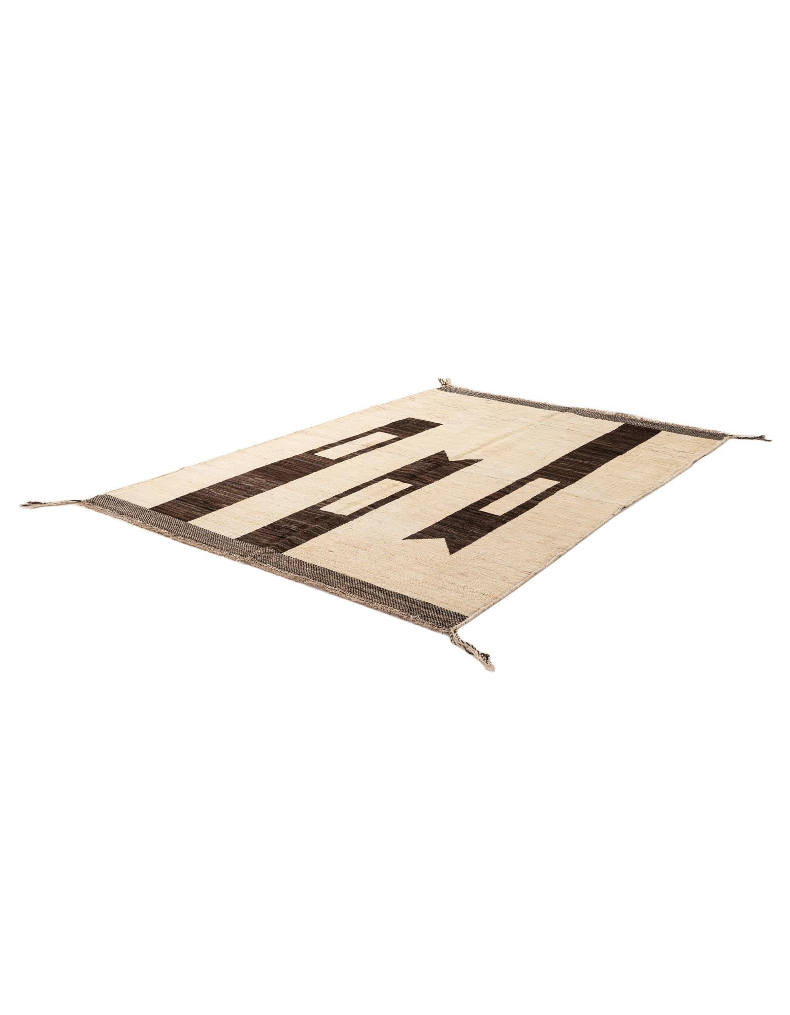 5' 8 x 8' 2 Hand Knotted Moroccan Wool Rug