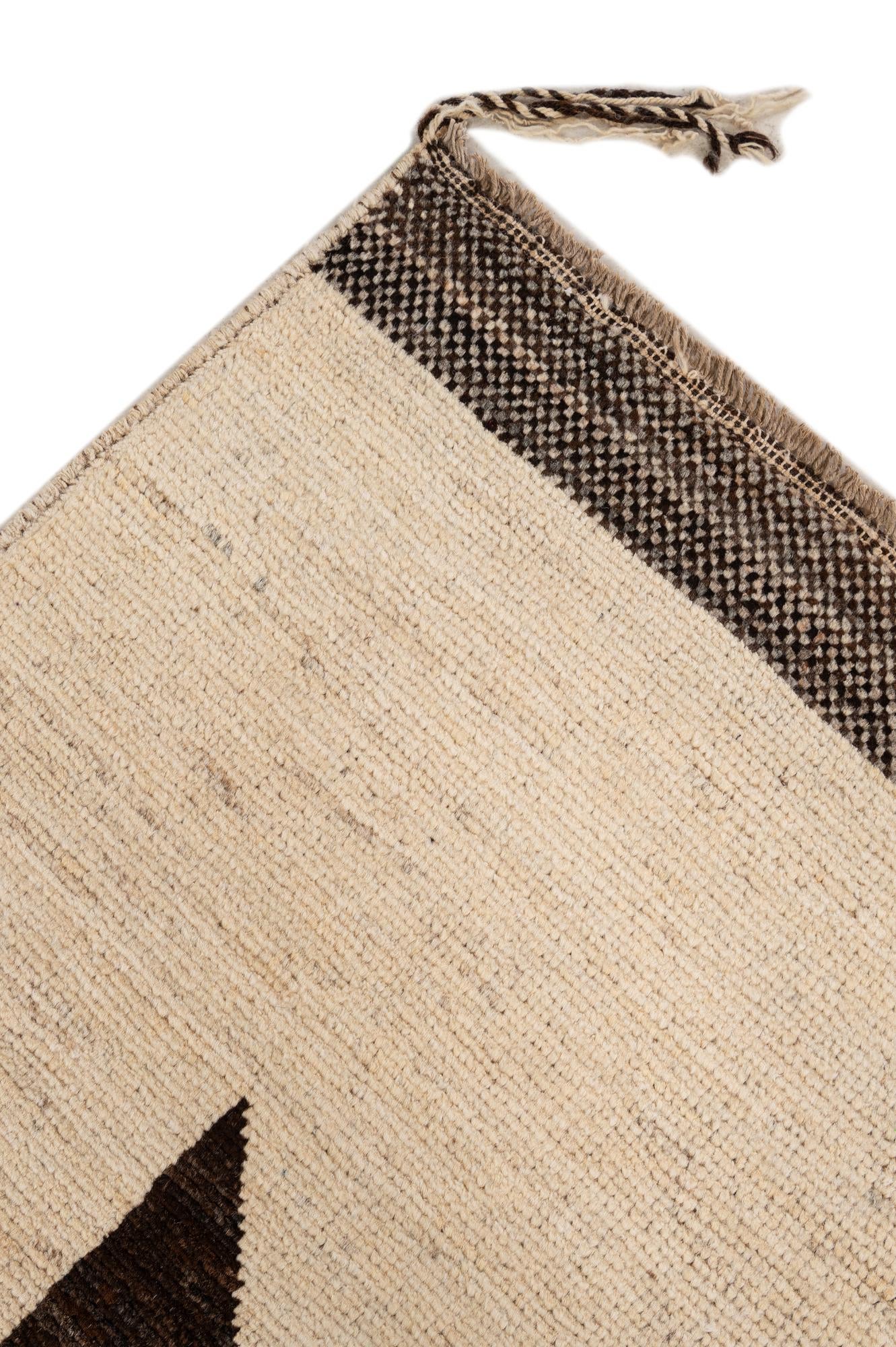 5' 8 x 8' 2 Hand Knotted Moroccan Wool Rug