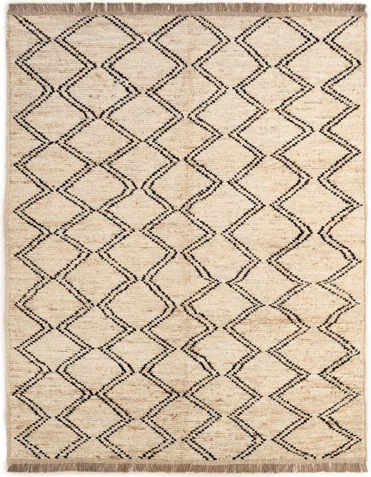 Detail image of 5' 9 x 7' 10 Hand Knotted Moroccan Wool Rug