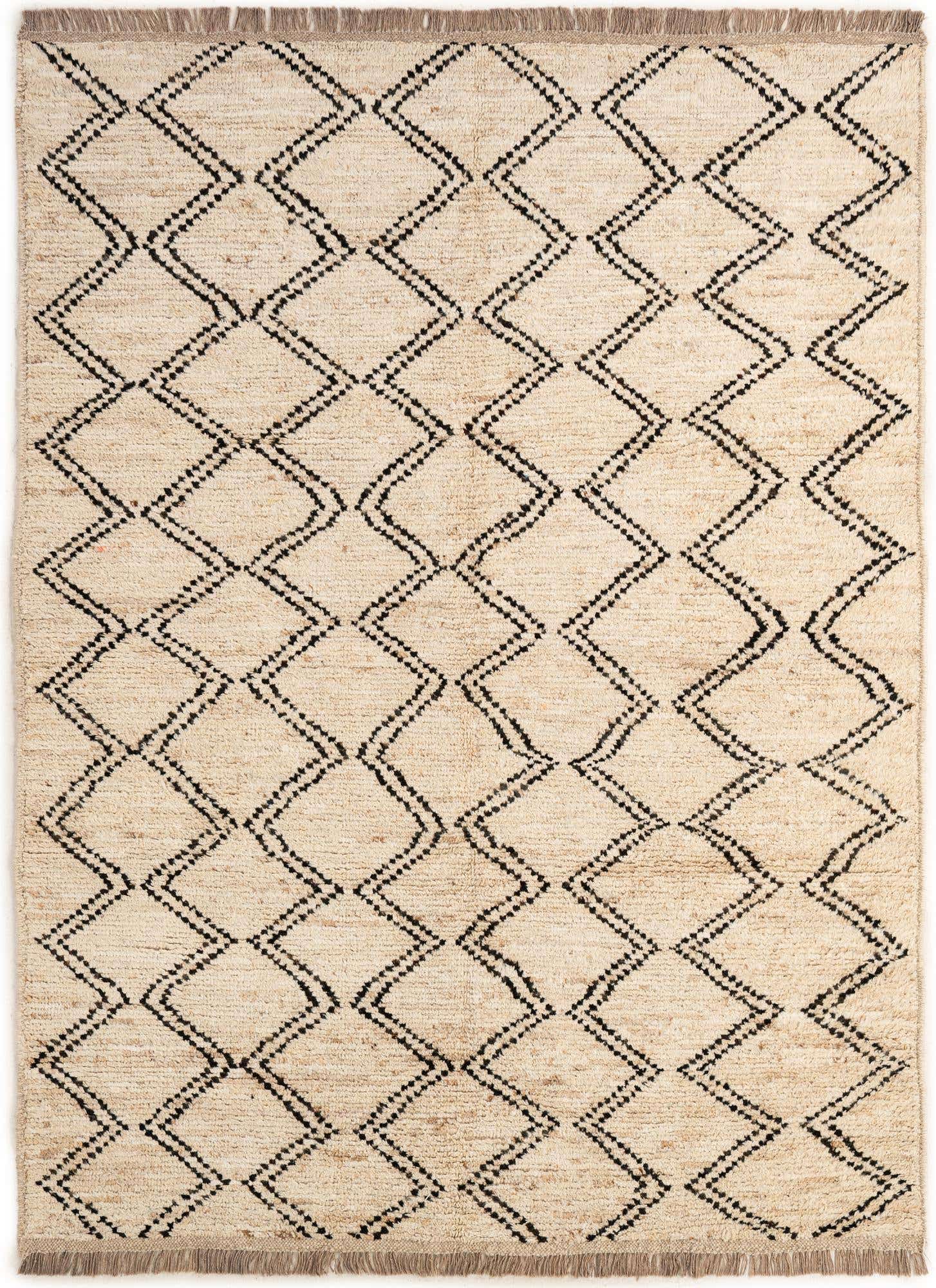 5' 9 x 7' 10 Hand Knotted Moroccan Wool Rug