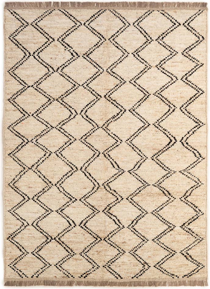 Detail image of 5' 9 x 7' 10 Hand Knotted Moroccan Wool Rug