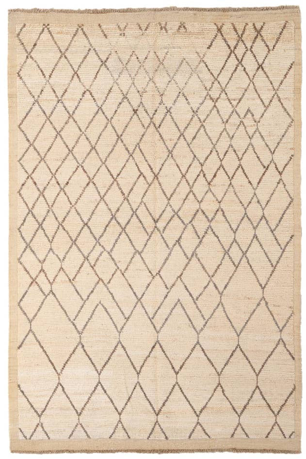 Detail image of 5' 9 x 8' 7 Hand Knotted Moroccan Wool Rug