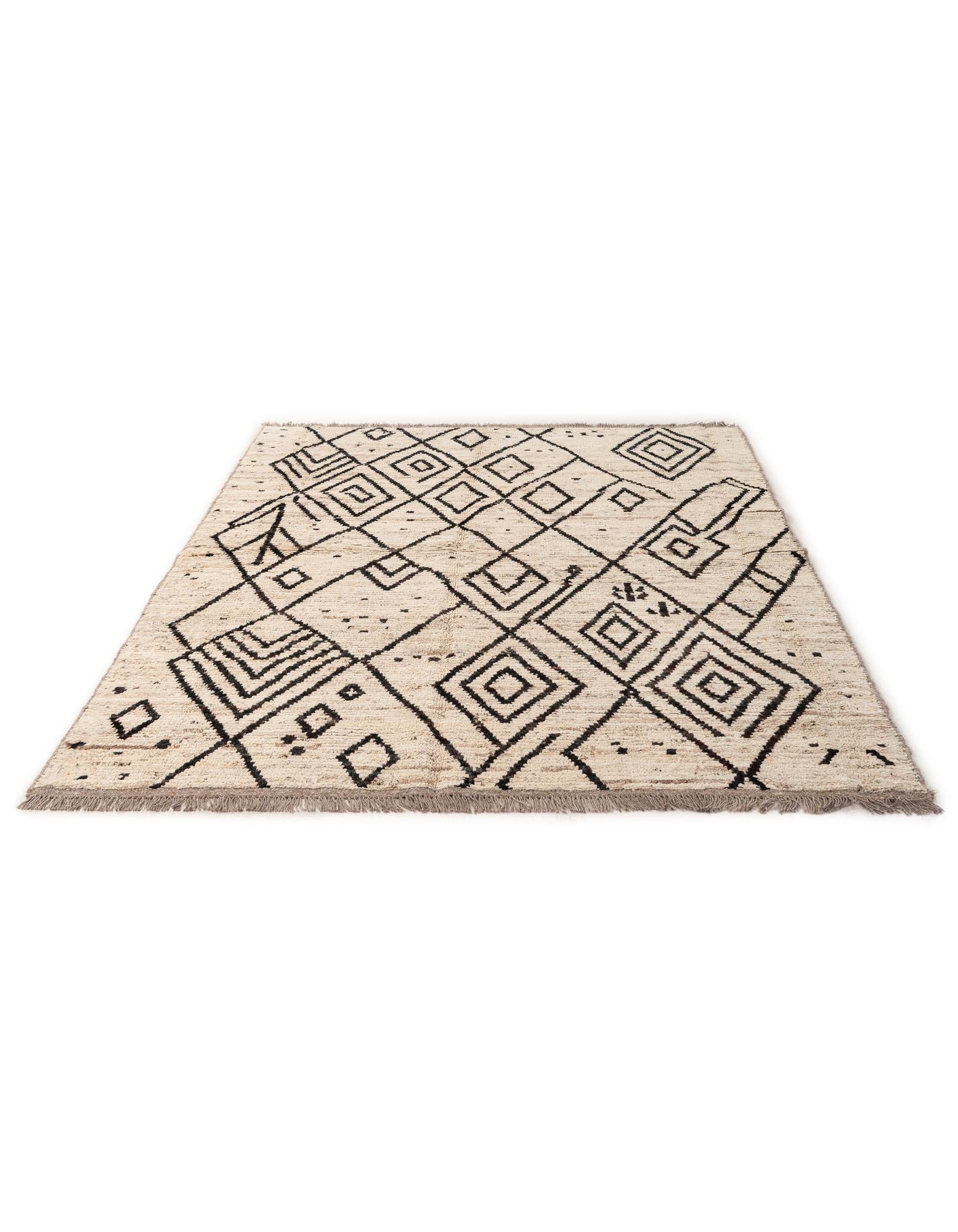 5' 11 x 7' 9 Hand Knotted Moroccan Wool Rug