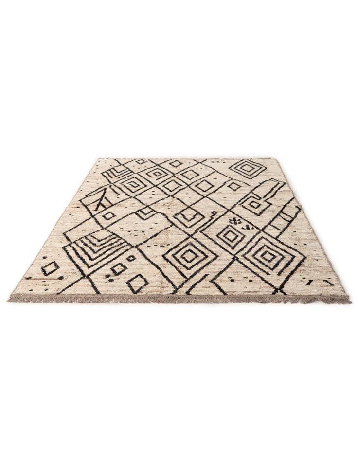 Detail image of 5' 11 x 7' 9 Hand Knotted Moroccan Wool Rug