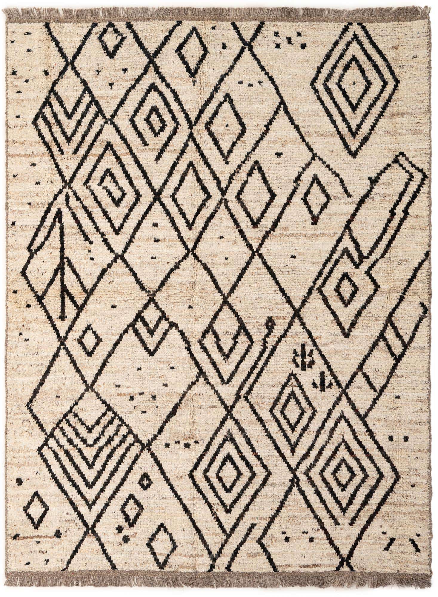 5' 11 x 7' 9 Hand Knotted Moroccan Wool Rug