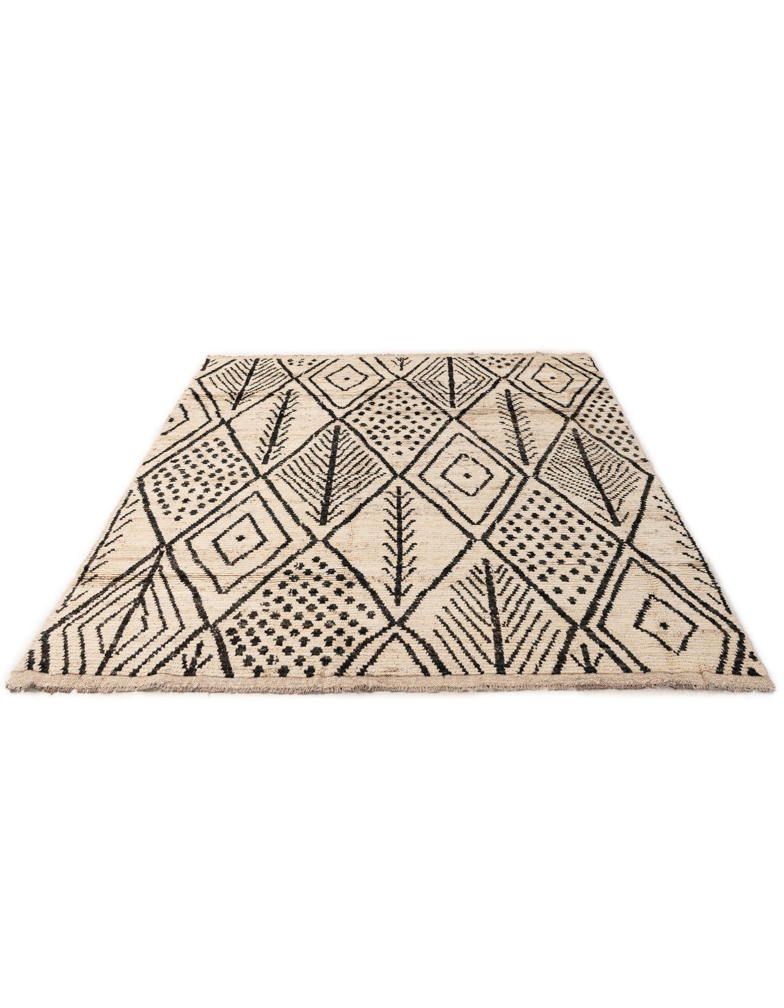 5' 11 x 7' 11 Hand Knotted Moroccan Wool Rug