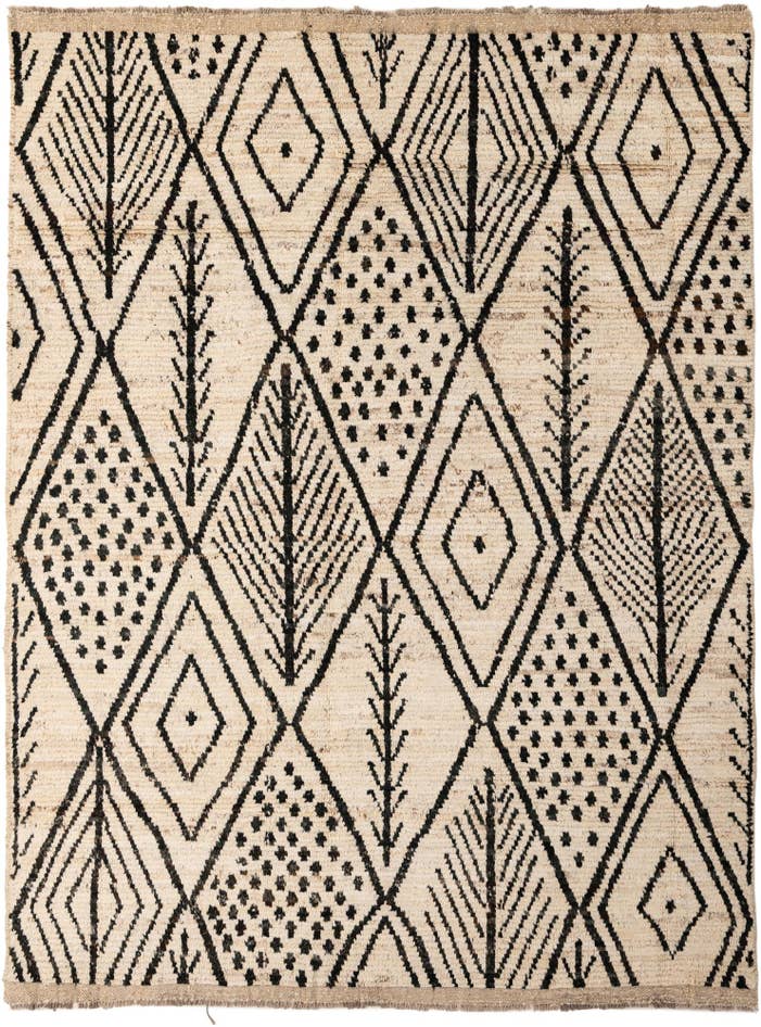 Detail image of 5' 11 x 7' 11 Hand Knotted Moroccan Wool Rug