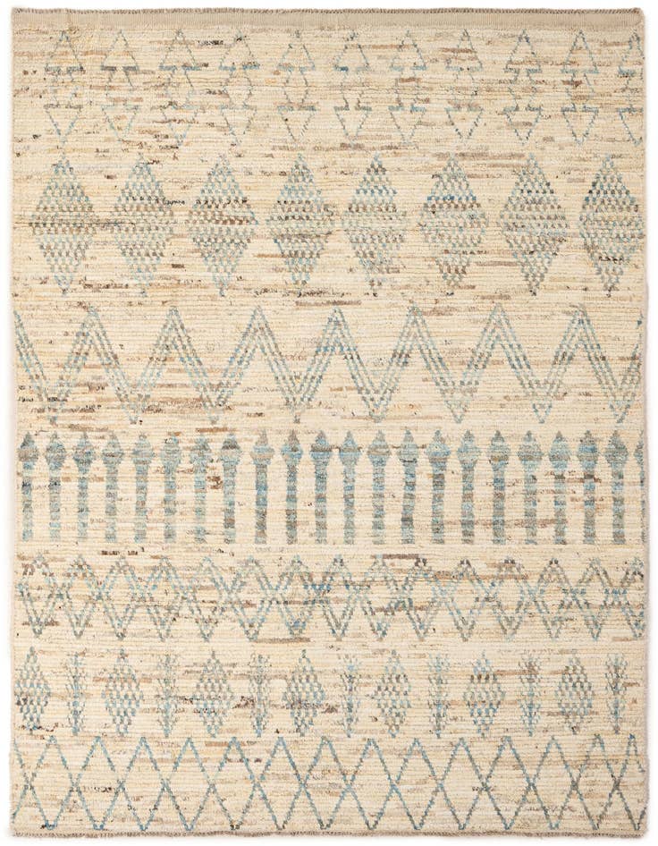 Detail image of 5' 8 x 8' 11 Hand Knotted Moroccan Wool Rug