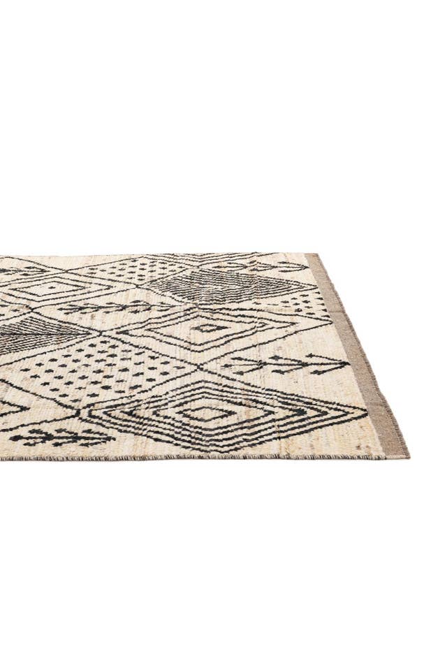 Detail image of 6' 1 x 8' 9 Hand Knotted Moroccan Wool Rug