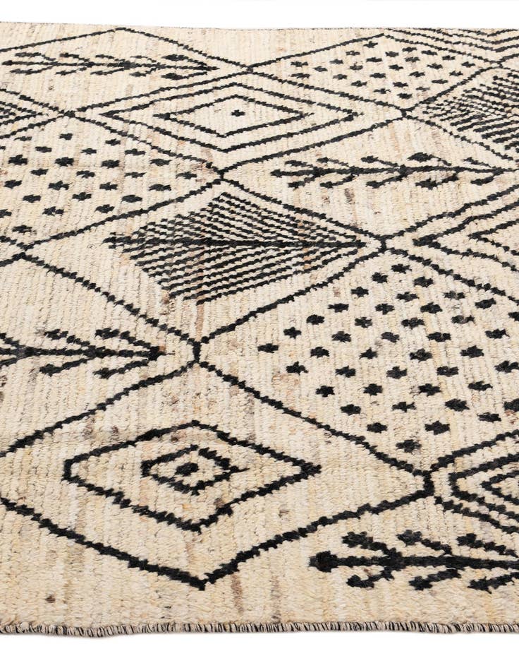 Detail image of 6' 1 x 8' 9  Hand Knotted Moroccan Wool Rug