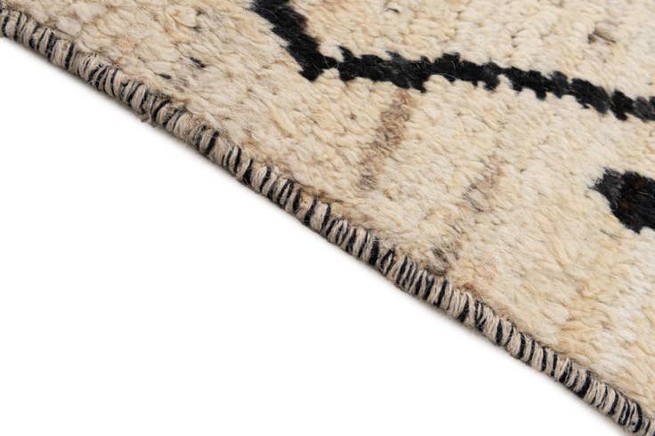 Detail image of 6' 1 x 8' 9 Hand Knotted Moroccan Wool Rug