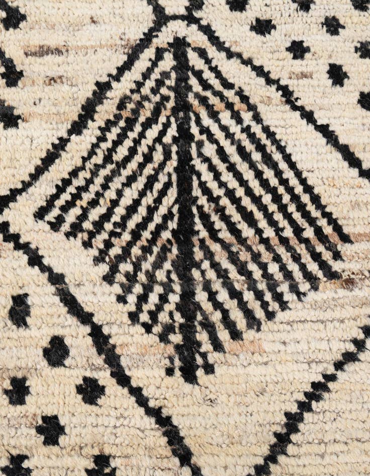 Detail image of 6' 1 x 8' 9  Hand Knotted Moroccan Wool Rug