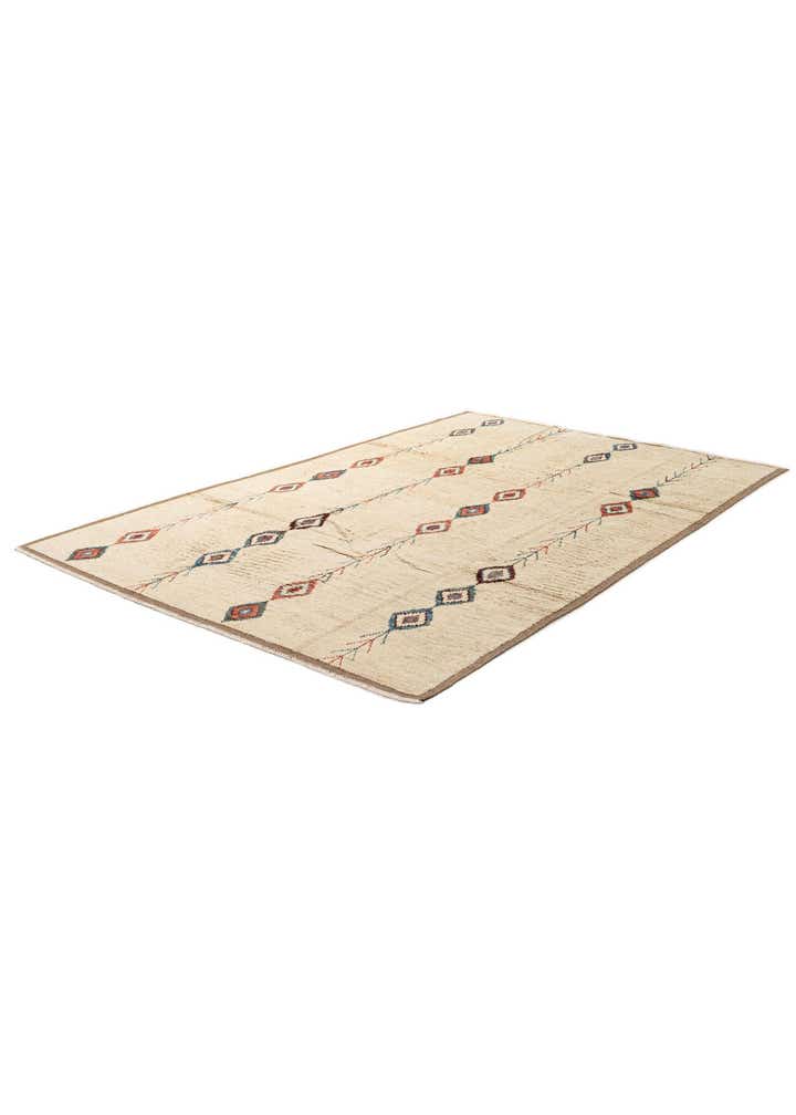 6' 4 x 9' 7 Hand Knotted Moroccan Wool Rug