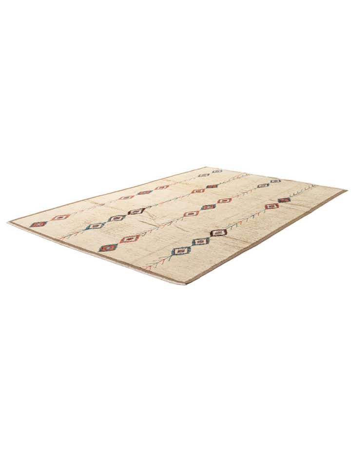 6' 4 x 9' 7 Hand Knotted Moroccan Wool Rug