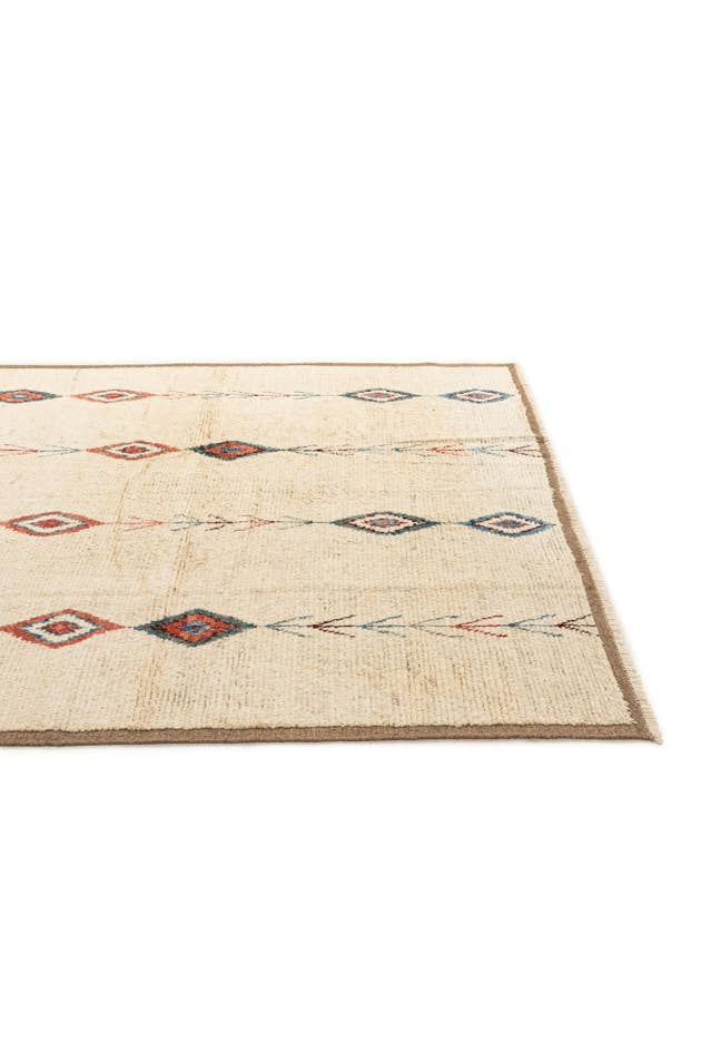 Detail image of 6' 4 x 9' 7 Hand Knotted Moroccan Wool Rug
