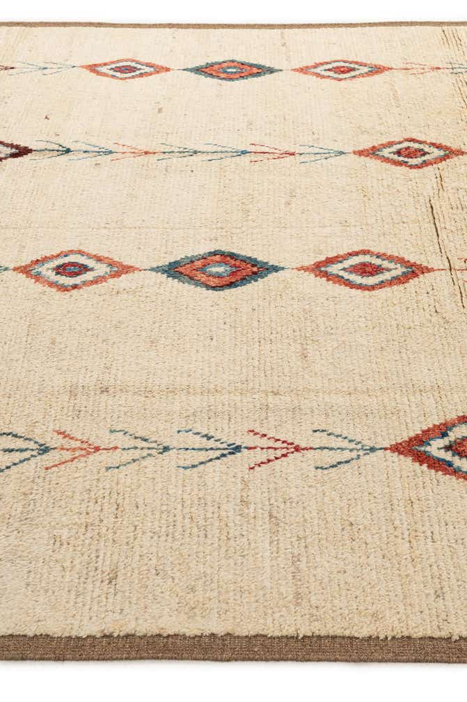 6' 4 x 9' 7 Hand Knotted Moroccan Wool Rug